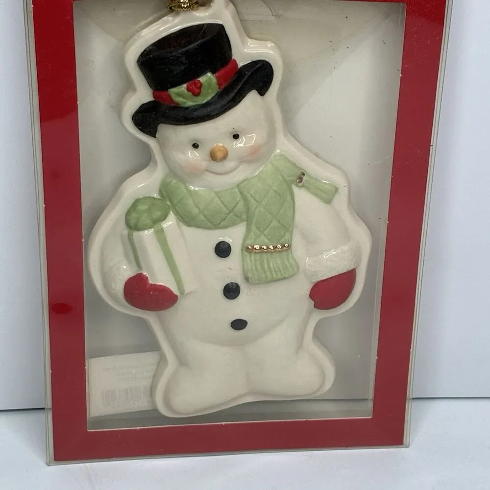 Lenox Snowman Cookie Press 6 inch Ornament SKU#853771 New